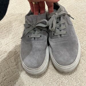 Vince grey suede platform sneakers